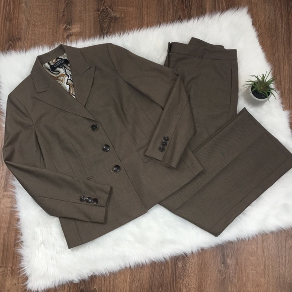 Tan Kasper Pant Suit Business Interview 10 - Picture 2 of 8